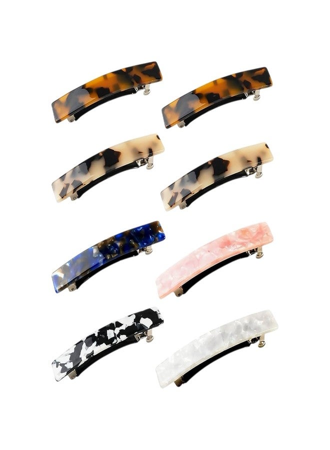 ECLATE ACCESSORIES 2 Pcs Hair Barrettes for Women Large Barrettes Hair French Clips Pin Retro Clasp for Mom Gifts Women Accessories, Colors(Multicolor,Classic) (THIN) - Image 2
