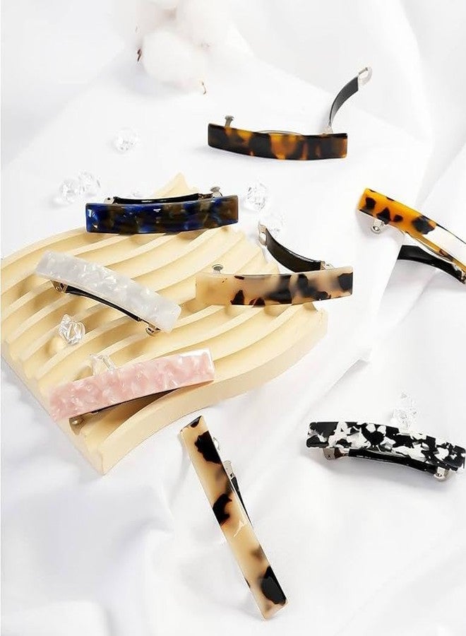 ECLATE ACCESSORIES 2 Pcs Hair Barrettes for Women Large Barrettes Hair French Clips Pin Retro Clasp for Mom Gifts Women Accessories, Colors(Multicolor,Classic) (THIN) - Image 5