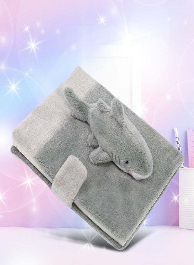 Puzzled DolliBu Shark Plush Journal Notebook - Stuffed Shark Notebook for Girls and Boys, Cute Ocean-Themed Stationary Writing Journal or Diary for Kids and Adults - 80 Pages, 4.5x5.75 Inches - Image 5