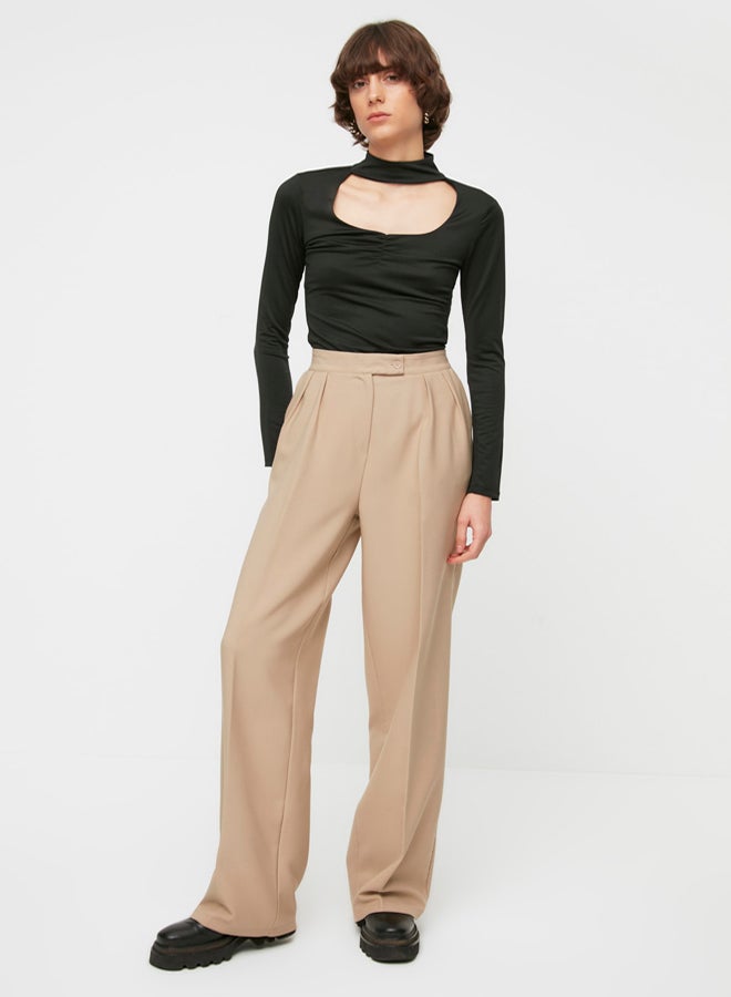 trendyol Mink Wide Leg High Waist Woven Fabric Trousers - Image 5