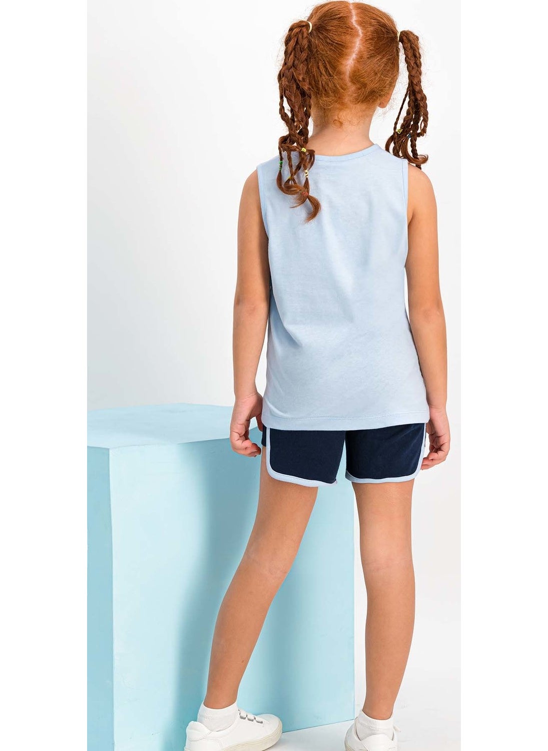 Disney FROZEN - Licensed Light Blue Girls' Shorts Set  - Image 2