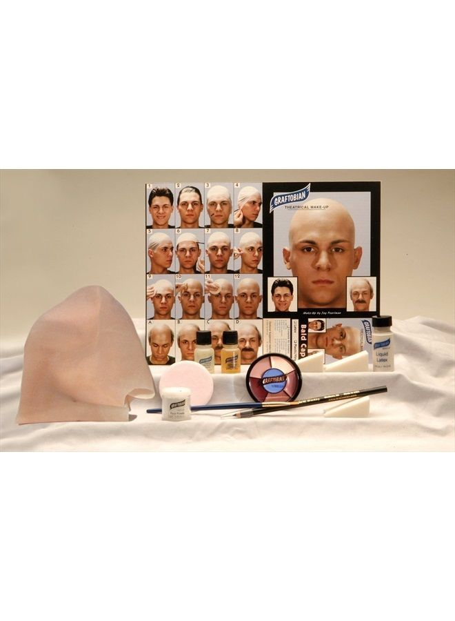 Graftobian Complete Latex Bald Cap Kit with Instructions - Image 1
