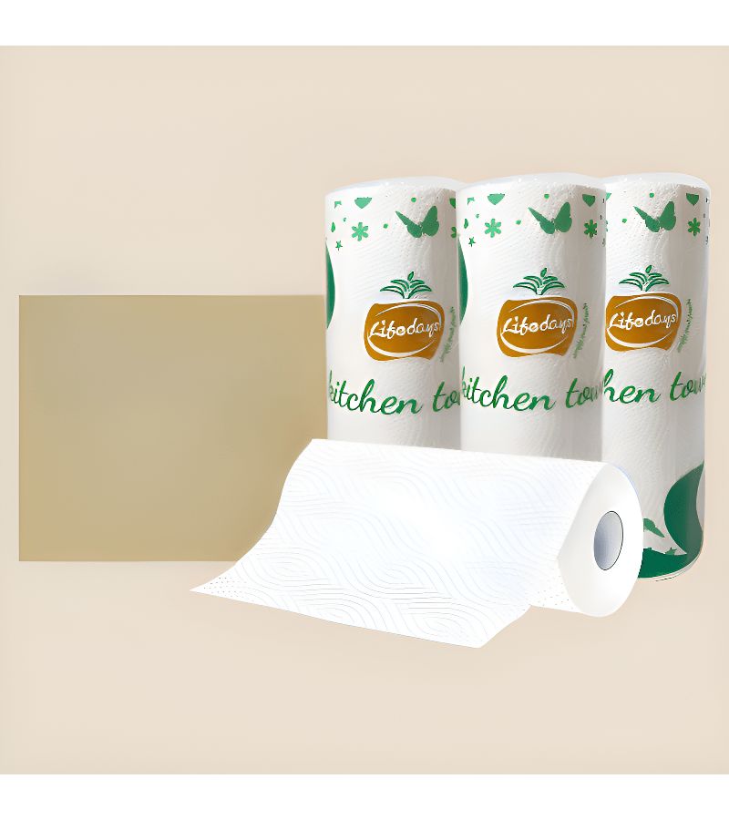 2 Rolls 240 Sections Double Layer Kitchen Paper Towels Ultra High Performance Absorbent Non Greasy For Kitchen Living Room Bedroom Bathroom Christmas Halloween - Image 1