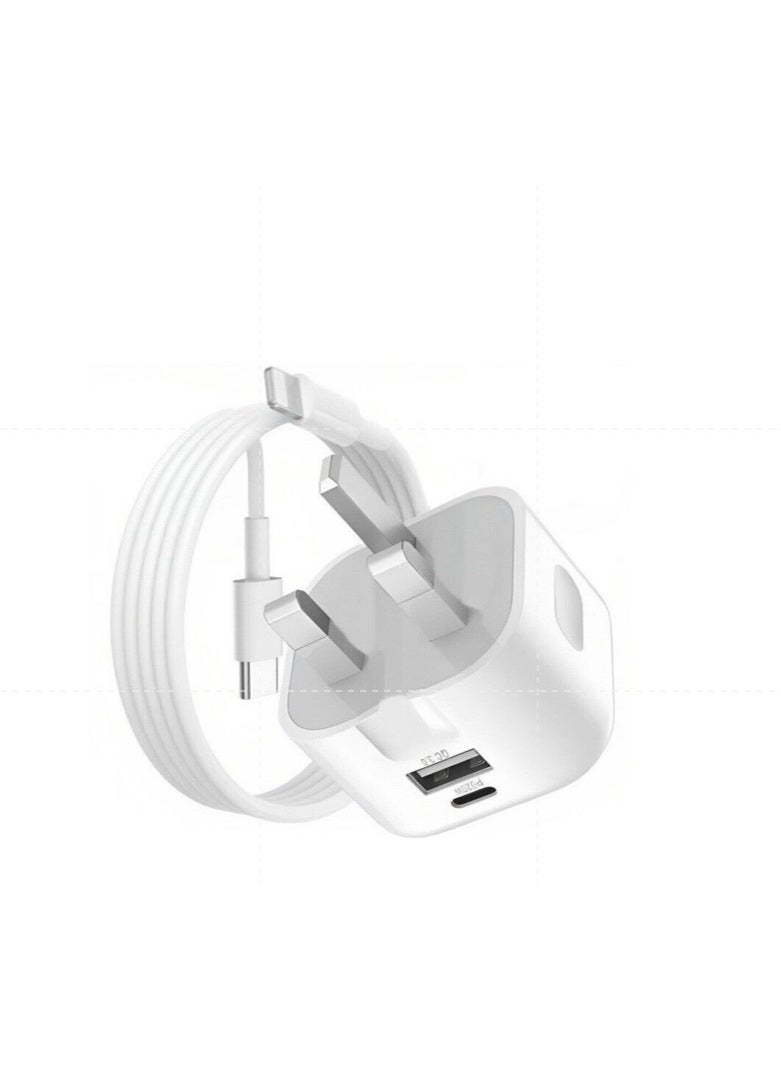 ELTRAZONE For iPhone 14 13 12 11 Pro XR XS Fast Charging 20W USB-C PD Plug Charger & Cable