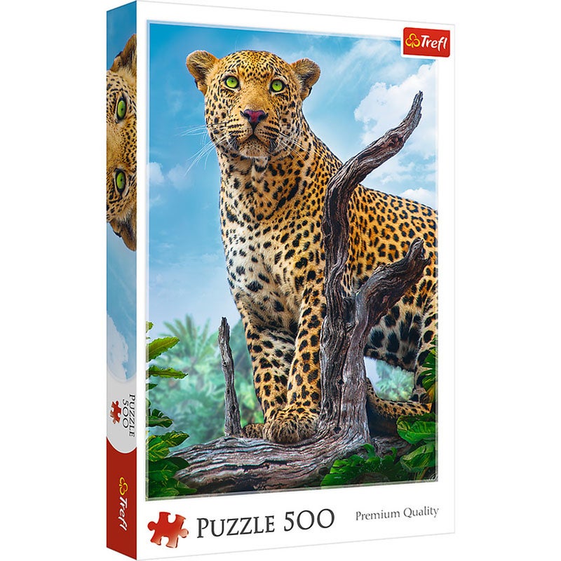 Trefl - Wild Leopard Puzzle 500 Pieces - 37332 - Image 1