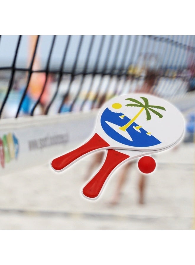 QSHOP Beach Paddle Set with Ball Summer Beach Game for Kids and Adults Play on the Beach or Garden - Image 3