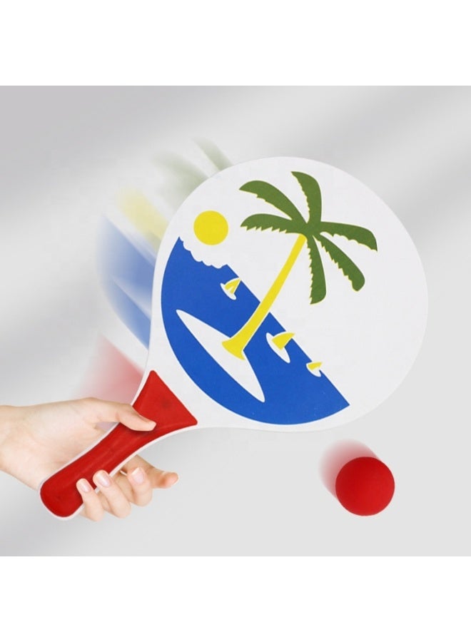 QSHOP Beach Paddle Set with Ball Summer Beach Game for Kids and Adults Play on the Beach or Garden - Image 4
