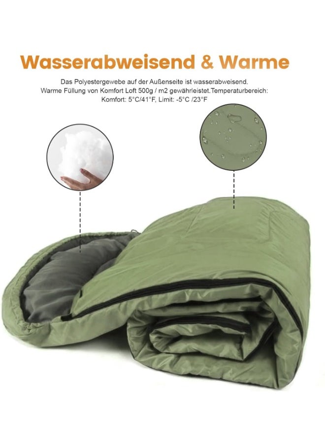 Generic Camping Sleeping Bag - Lightweight Sleeping Bag for Adults Boys Girls, Waterproof Camping Equipment, Travel and Outdoor ( Multicolour )  - Image 2