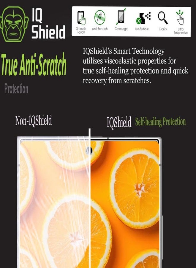 IQShield 2 Pack for Samsung Galaxy S24 Ultra Screen Protector: Clear TPU Film, Bubble-Free Installation, Scratch-Resistant, Case Friendly, HD Clarity for Ultimate Protection Fingerprint Unlock - Image 5
