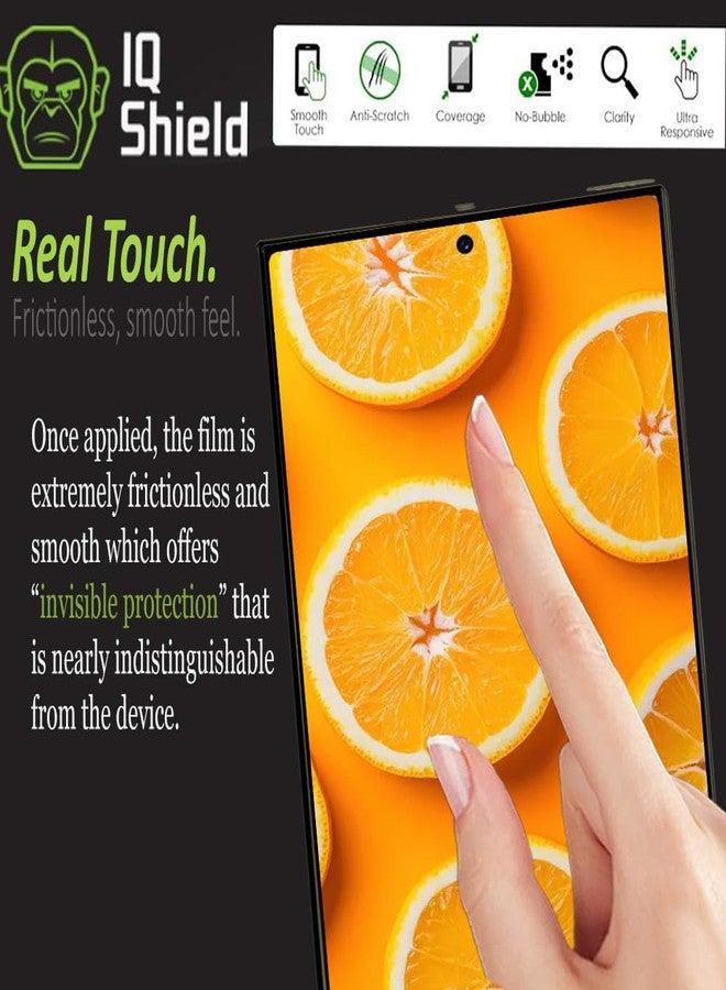 IQShield 2 Pack for Samsung Galaxy S24 Ultra Screen Protector: Clear TPU Film, Bubble-Free Installation, Scratch-Resistant, Case Friendly, HD Clarity for Ultimate Protection Fingerprint Unlock - Image 4