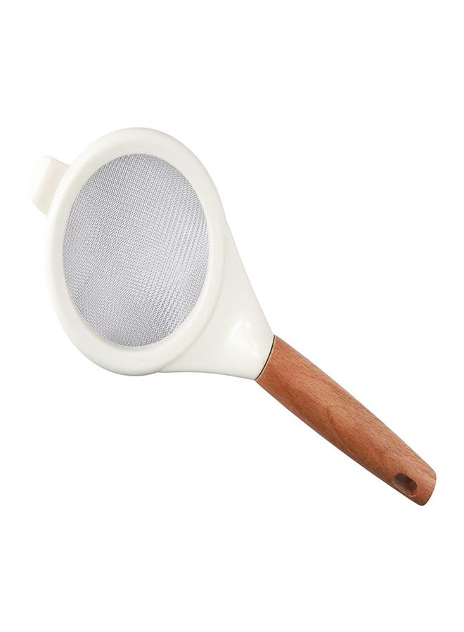 hobbyme Stainless Steel Fine Mesh Strainer Kitchen Flour Sieve Wood Handle Filter for Removing Juice Tea Slag Pastry Making Baking Tools - Image 1