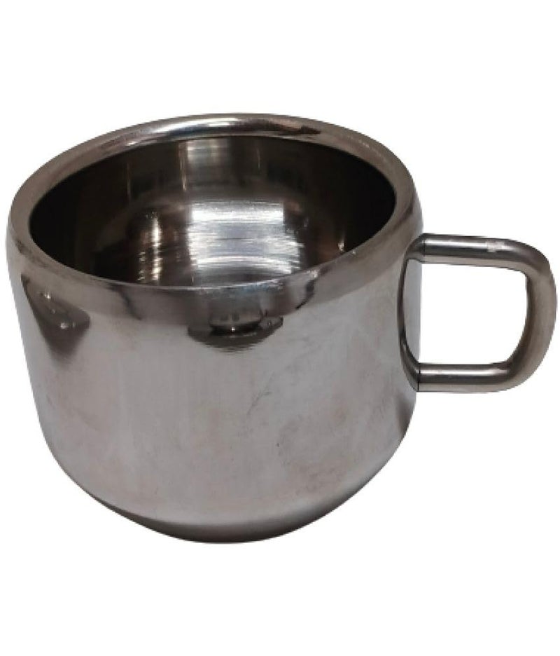 Dynore Stainless Steel Set of 2 Double Wall Apple Tea Cups 6.5x6.5x6 cm Each 240 Gram - Image 2