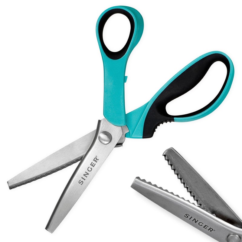 SINGER ProSeries 9" Pinking Shears - Heavy-Duty Stainless Steel - Zigzag Cut for No-Fray Fabric, Sewing & Craft Edging - Image 2