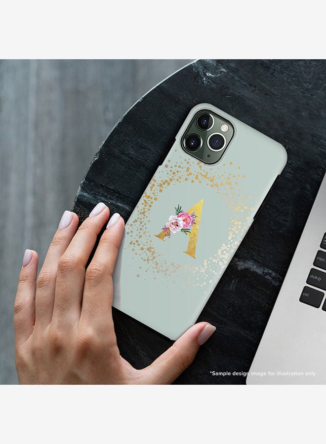 Stylizedd Monogram Tough Series for Apple iPhone 11 Pro Custom Initials Floral Pattern Tough Pro Dual Layer hybrid PC inner TPU protection Alphabet- A (Light Green) - Image 2
