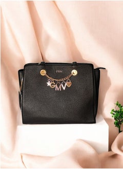 ETEN Black Leather Handbag 34*25 cm