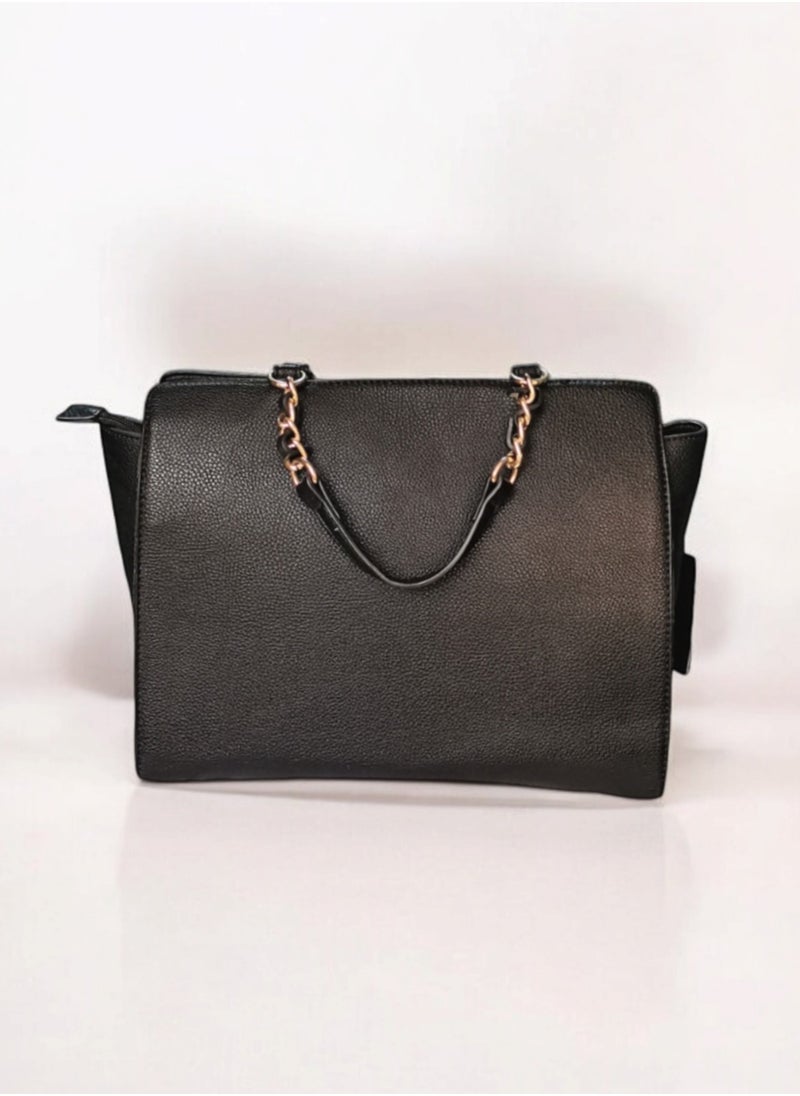 Generic - ETEN Black Leather Handbag 34*25 cm - Image 1