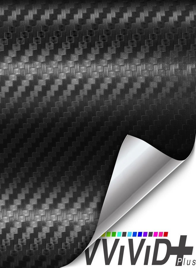 VViViD+ مات 3D جاف ألياف الكربون السوداء (1 قدم × 5 أقدام) - Image 2