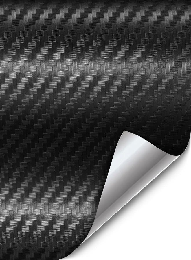 VViViD+ مات 3D جاف ألياف الكربون السوداء (1 قدم × 5 أقدام) - Image 1