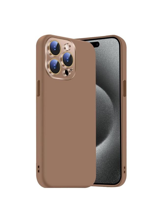 اس-توب جراب لهاتف iPhone 15 Pro، غطاء عدسة نانو، جراب هاتف من السيليكون السائل - Image 1