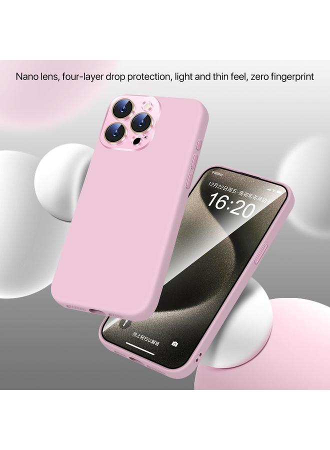 اس-توب جراب لهاتف iPhone 15 Pro، غطاء عدسة نانو، جراب هاتف من السيليكون السائل - Image 3