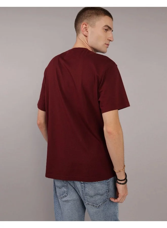 American Eagle Embroidered Crew Neck Graphic T-Shirt