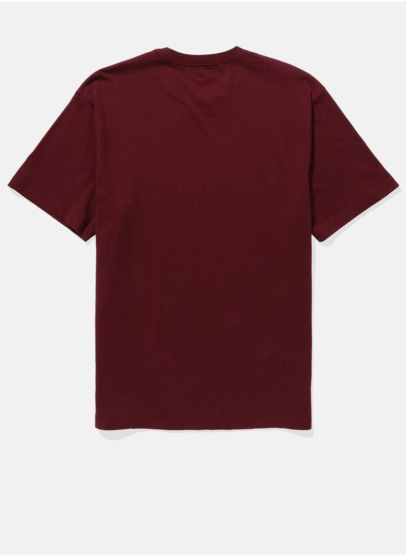 American Eagle - Embroidered Crew Neck Graphic T-Shirt - Image 1