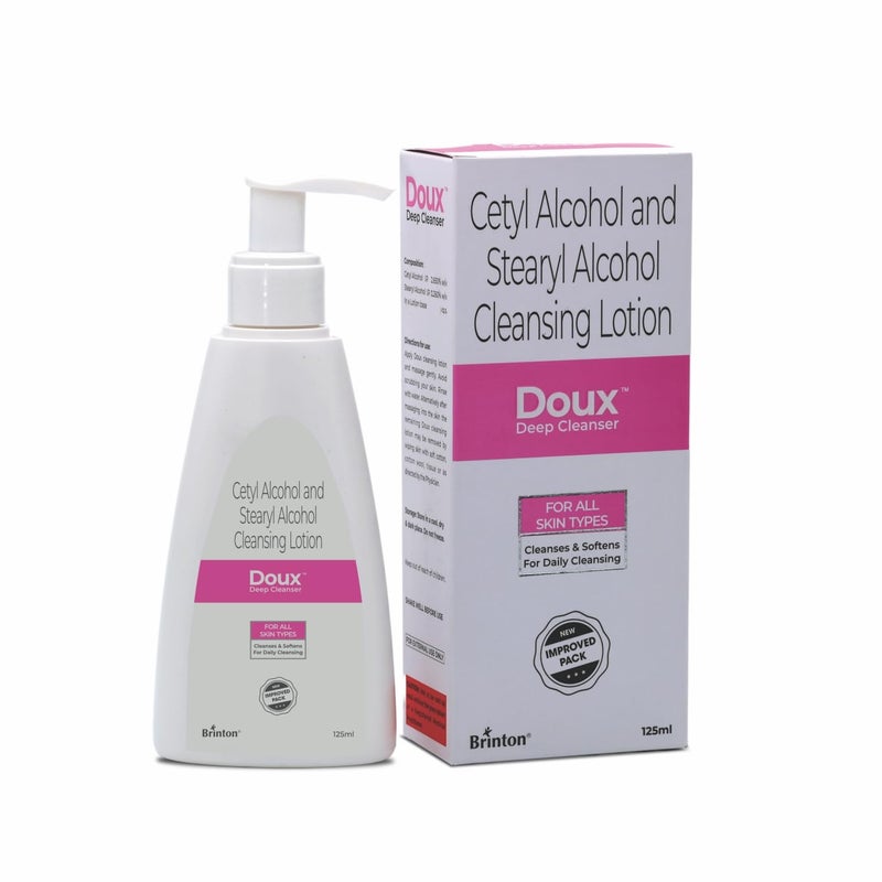 Brinton Doux Deep SoapFree Cleanser for Daily Use Makeup Removal Purifies Hydrates Softens Skin pH Balanced NonComedogenic Suitable for Sensitive Skin 44 oz