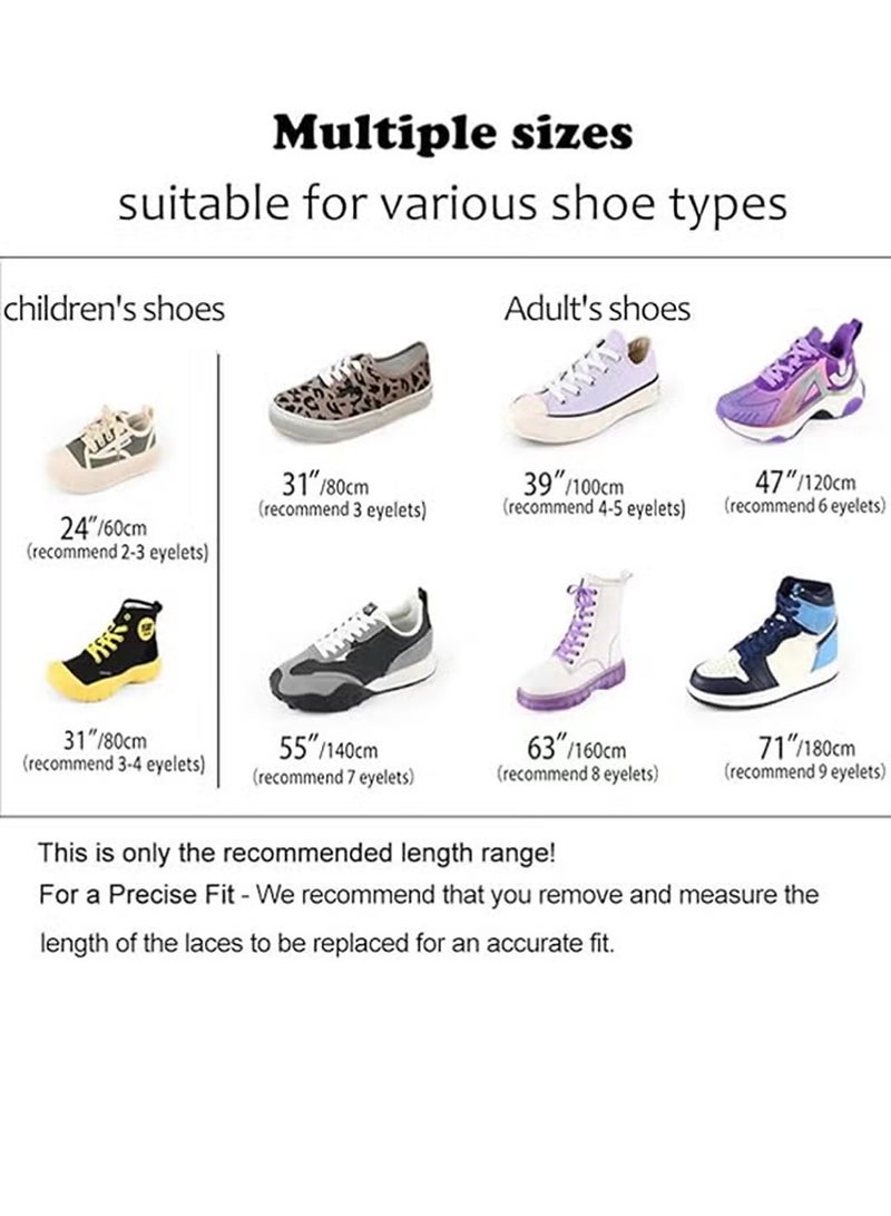 Bincoo 3 Flat Shoe Laces 8MM Single-Layer Flat Shoe Laces For Boys And Girls Shoes Suitable For Sports Leisure Mountaineering Basketball Shoes Laces Athletic Running Sneakers Shoes Boot Strings (Black) - Image 2