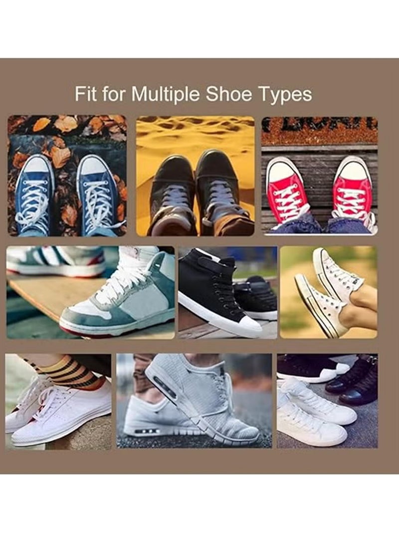 Bincoo 3 Flat Shoe Laces 8MM Single-Layer Flat Shoe Laces For Boys And Girls Shoes Suitable For Sports Leisure Mountaineering Basketball Shoes Laces Athletic Running Sneakers Shoes Boot Strings (Black) - Image 4