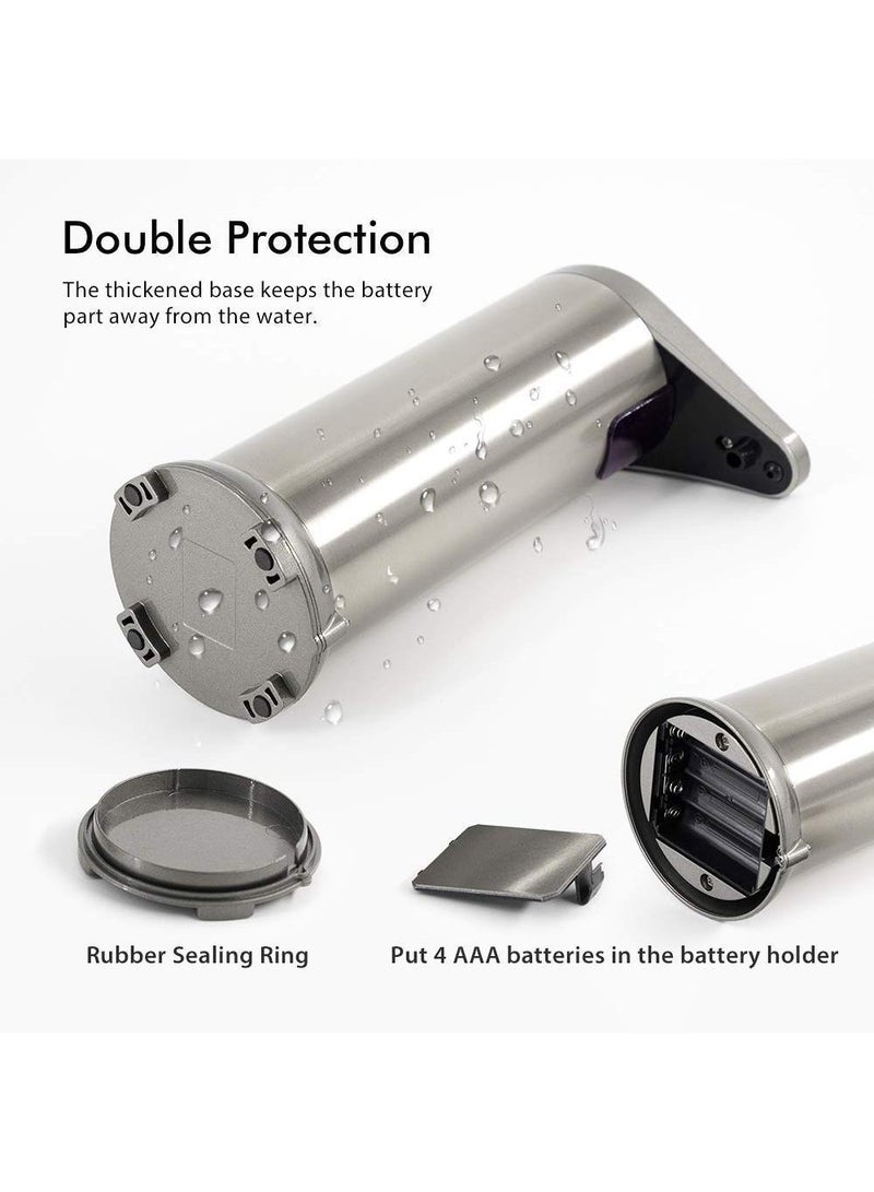 Sweet seven موزع صابون تلقائي بدون لمس - مستشعر حركة بالأشعة تحت الحمراء، من الفولاذ المقاوم للصدأ، موزع صابون يدوي خالي من اللمس، قاعدة مقاومة للماء مطورة - Image 2