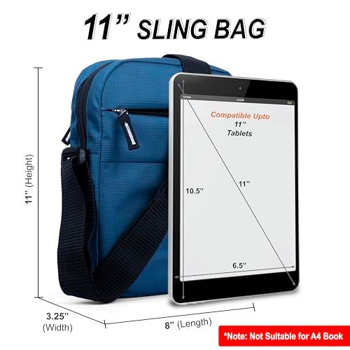 NABAAT Nylon Stylish Side Bag for Men Crossbody Sling Messenger Tablet Bags for Travel/Office/Business, Blue (SB-ULI-BLU-1) - Image 2
