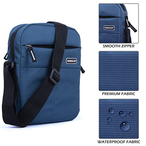 NABAAT Nylon Stylish Side Bag for Men Crossbody Sling Messenger Tablet Bags for Travel/Office/Business, Blue (SB-ULI-BLU-1) - Image 5
