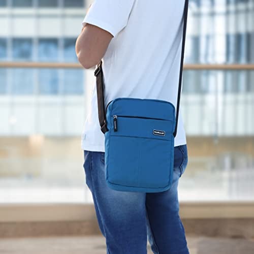NABAAT Nylon Stylish Side Bag for Men Crossbody Sling Messenger Tablet Bags for Travel/Office/Business, Blue (SB-ULI-BLU-1) - Image 3