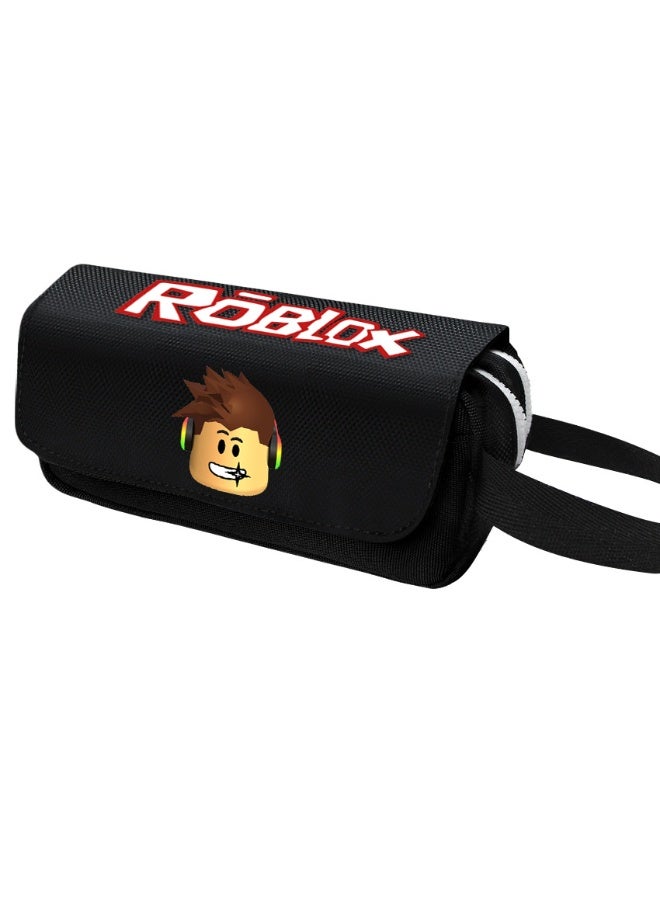 ROBLOX pencil case game cartoon animation double zipper flip student pencil case stationery pencil case - Image 1