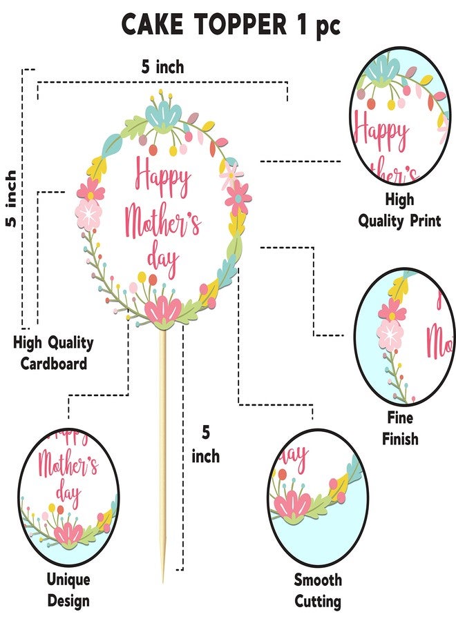 Festiko® Mother's Day Cake Topper, Mother's Day Decoration Supplies, Mother's Day Party Favors - Image 2
