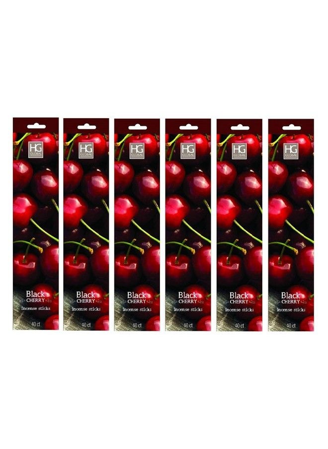 Hosley - Highly Fragranced Black Cherry Incense Sticks 240 Pack Hand Fragranced Infused With Essential Oils Ideal Gift For Wedding Events Aromatherapy Spa Reiki Meditation Bathroom Setting W1 - Image 1