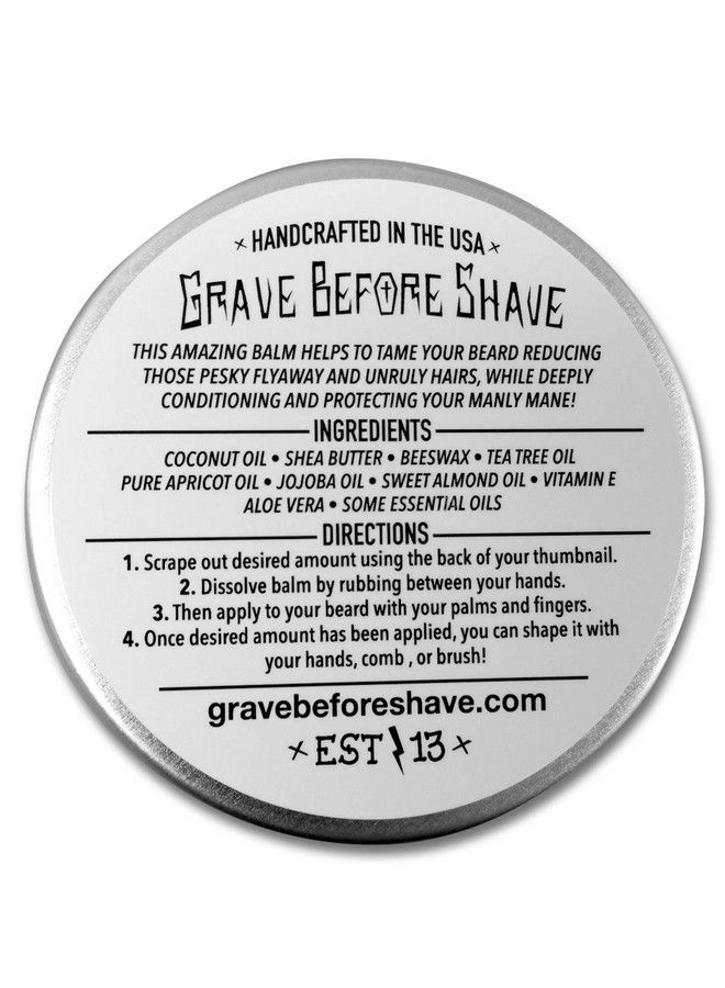 GRAVE BEFORE SHAVE ™ Head Hunter Beard Balm (Tropical Summer Aroma) (4 Oz.) - Image 3