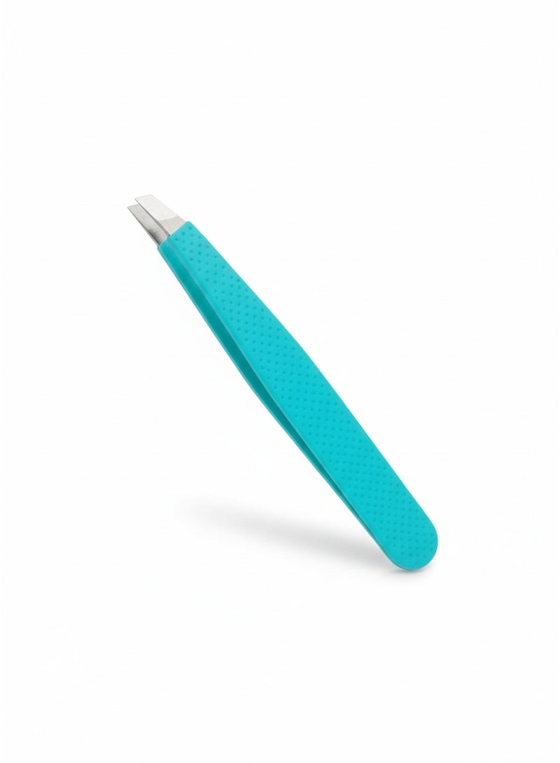 ملقط حواجب وجسم دقيق من الفولاذ المقاوم للصدأ مع مقبض سيليكون - أداة إزالة شعر متينة ومضادة للانزلاق للعناية بالحواجب والوجه والجسم - Image 2