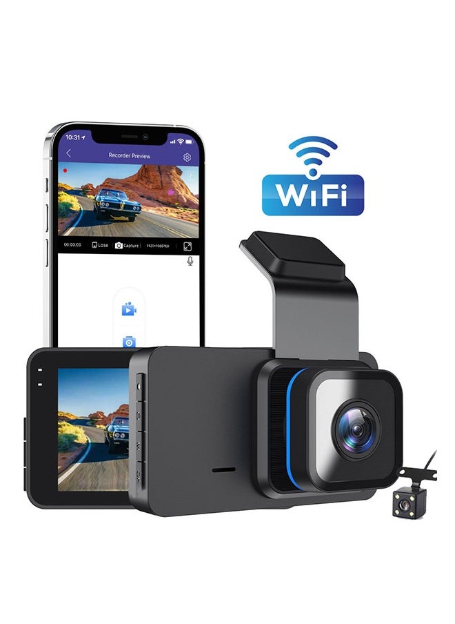 CAFELE - Dash Cam, 2 Channel Dash Cam,WiFi 1080P Dash Cam Front and Inside, Dash Camera with Wide Angle, 24Hr Parking,Auto Safety Driving Recorder - Image 1