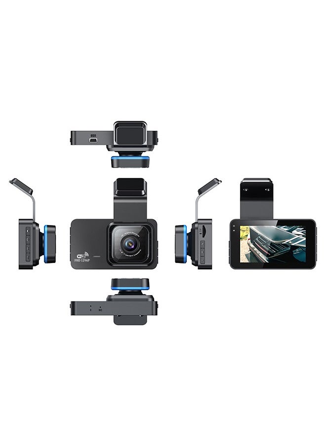 CAFELE - Dash Cam, 2 Channel Dash Cam,WiFi 1080P Dash Cam Front and Inside, Dash Camera with Wide Angle, 24Hr Parking,Auto Safety Driving Recorder - Image 1