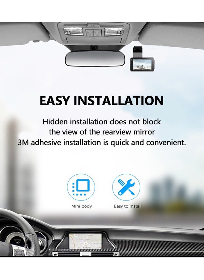 CAFELE - Dash Cam, 2 Channel Dash Cam,WiFi 1080P Dash Cam Front and Inside, Dash Camera with Wide Angle, 24Hr Parking,Auto Safety Driving Recorder - Image 1