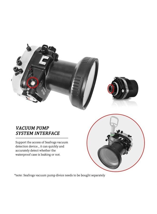 HolaFoto Seafrogs 40m/130ft Waterproof housing Underwater Case for Canon EOS RP W/ EF 16-35mm for Diving Underwater Photography - Image 2