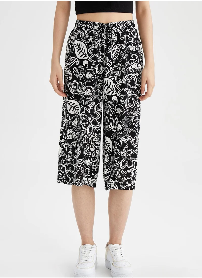 DeFacto Drawstring Printed Culottes