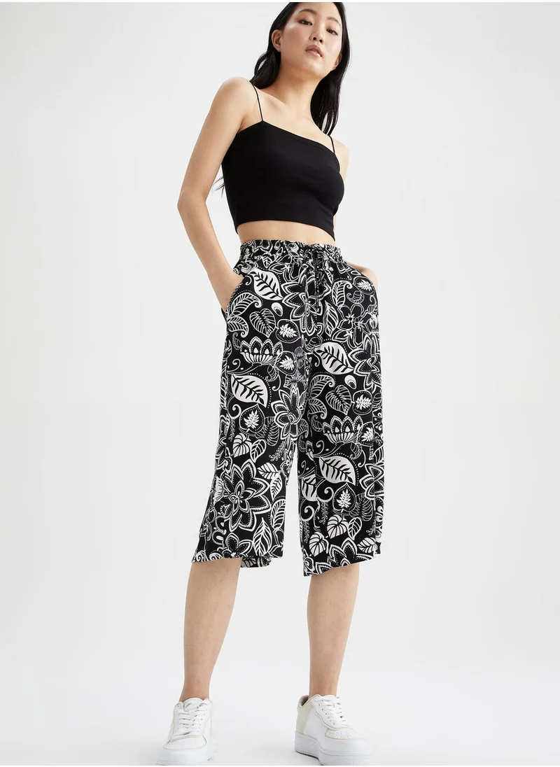 DeFacto Drawstring Printed Culottes