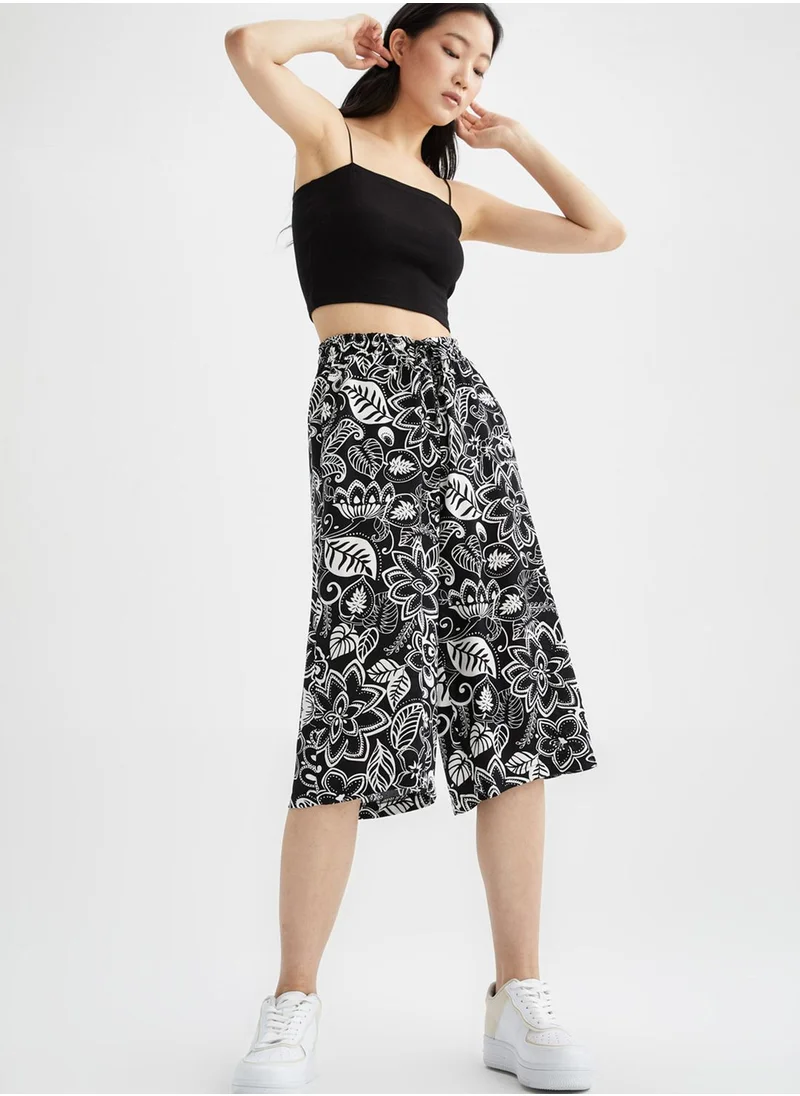 DeFacto Drawstring Printed Culottes