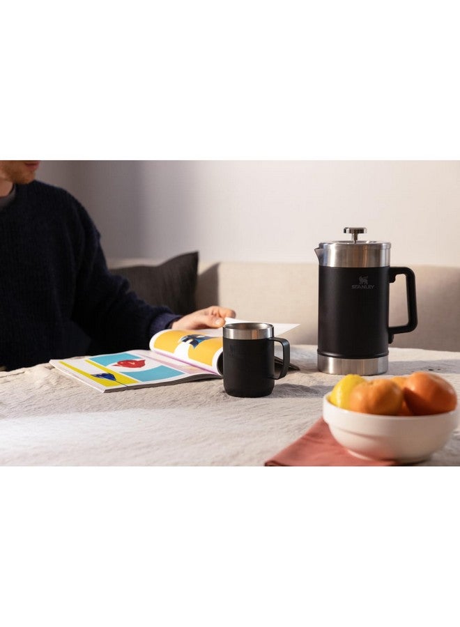 Stanley Classic Stay-Hot French Press Coffee Maker 48 oz | 5 Minute Brew, 4 Hours Hot | Mesh Filter for Coffee Grounds | Insulated Stainless Steel French Press | BPA-Free | Black 2.0 - Image 2