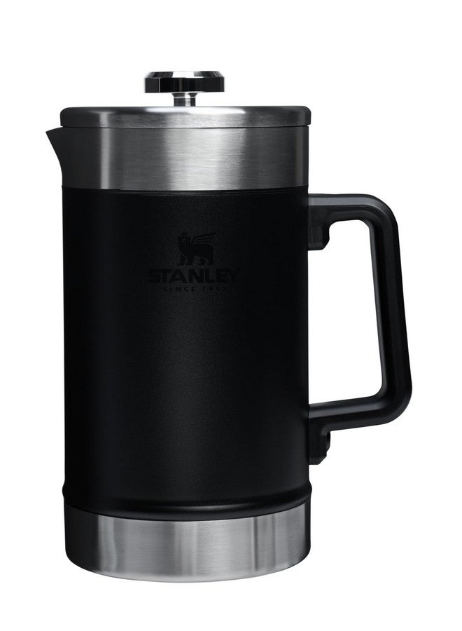 Stanley Classic Stay-Hot French Press Coffee Maker 48 oz | 5 Minute Brew, 4 Hours Hot | Mesh Filter for Coffee Grounds | Insulated Stainless Steel French Press | BPA-Free | Black 2.0 - Image 1