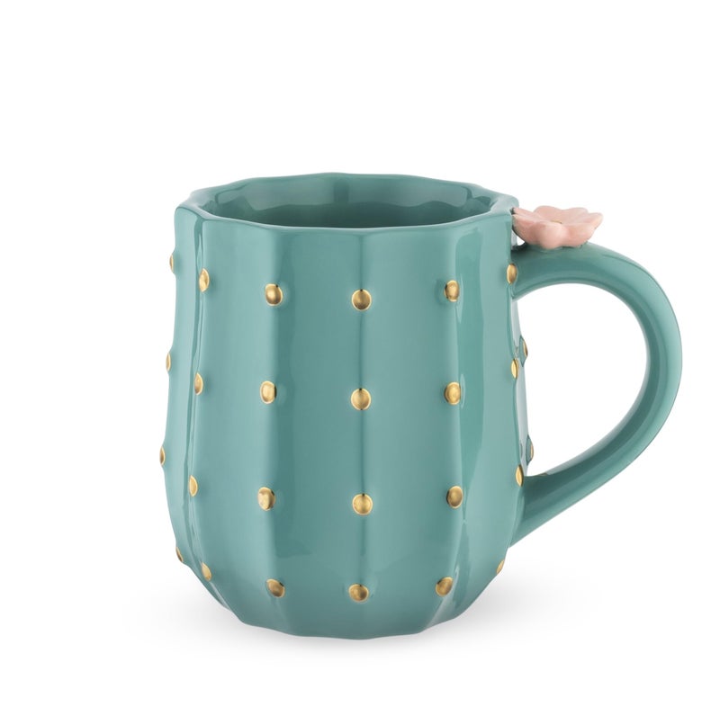 Pinky Up Cactus Ceramic Coffee Mugs, Tea Cups, Travel Mug, Latte Cup, Drinking Glasses for Chocolate, Milk, Cocktails, Mocktails, 12 oz, Set of 1 - Image 1