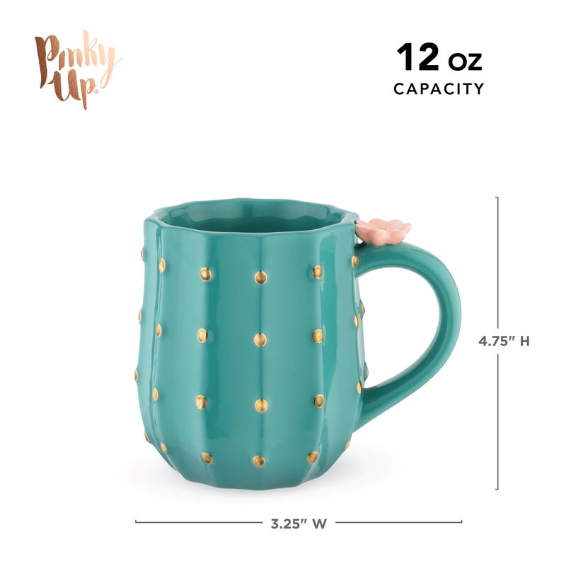 Pinky Up Cactus Ceramic Coffee Mugs, Tea Cups, Travel Mug, Latte Cup, Drinking Glasses for Chocolate, Milk, Cocktails, Mocktails, 12 oz, Set of 1 - Image 3