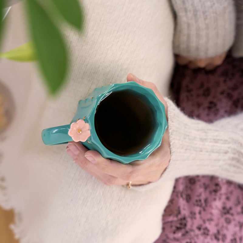 Pinky Up Cactus Ceramic Coffee Mugs, Tea Cups, Travel Mug, Latte Cup, Drinking Glasses for Chocolate, Milk, Cocktails, Mocktails, 12 oz, Set of 1 - Image 5
